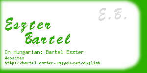 eszter bartel business card